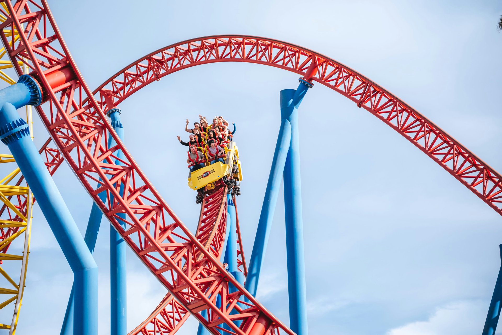 A Queensland roller coaster and its bright red track
