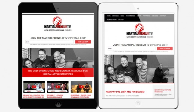 Martialpreneurs has responsive web designs