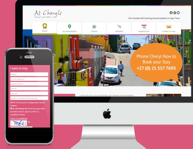 At Cheryl's site gets a mobile website design.