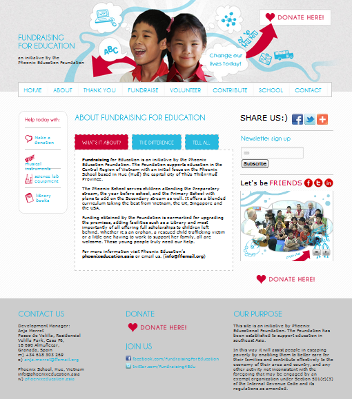 A new Website for Fundraising For Education