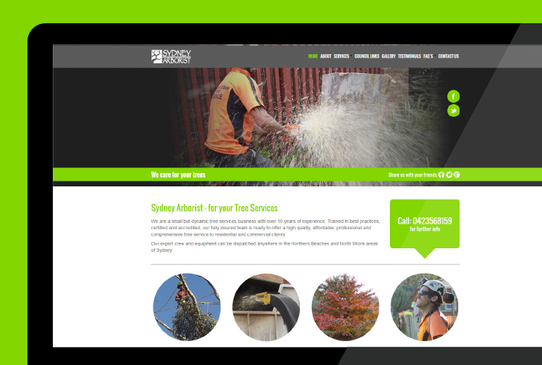 Sydney Arborist – a new responsive website