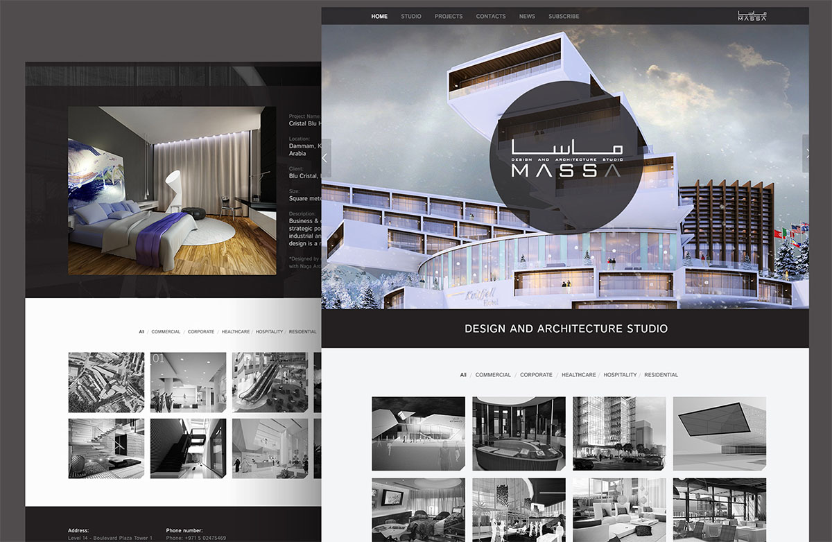 Massa – One Page Web Design