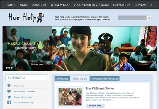 New Web Design Work for the Hue Help Site is Live
